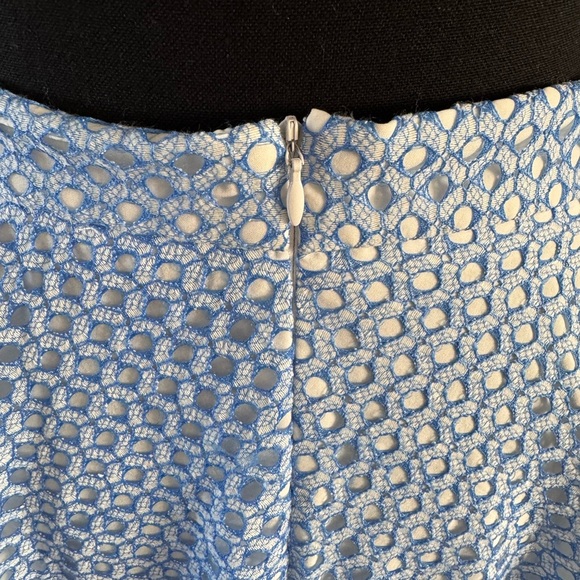 Beautiful Blue Pleated Skater Mini Skirt - Picture 6 of 7